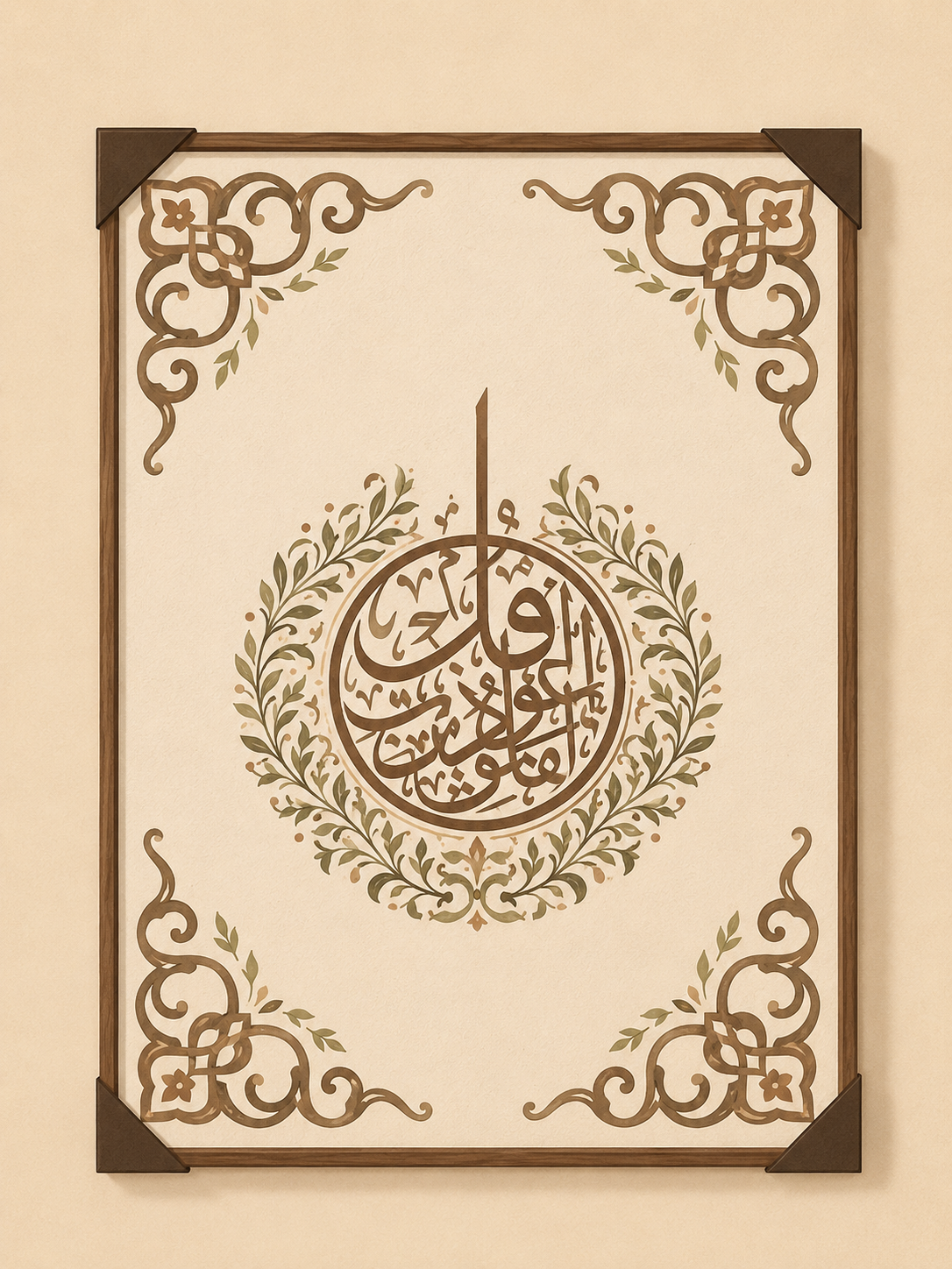 لوحة خط عربي مؤطرة