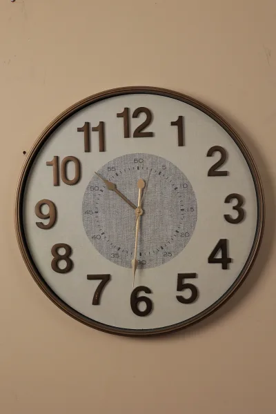 Round Arabic Numeral Wall Clock