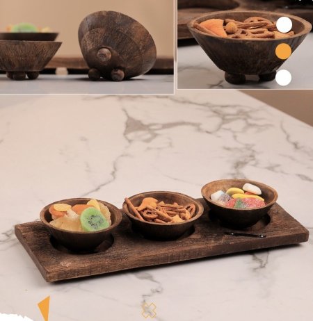 AFRICANO-31 طقم صينيه مع صحون مكسرات