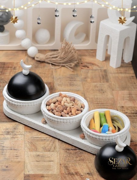 Layila-27/28 Layila-28 طقم صينيه مع علب تقديم