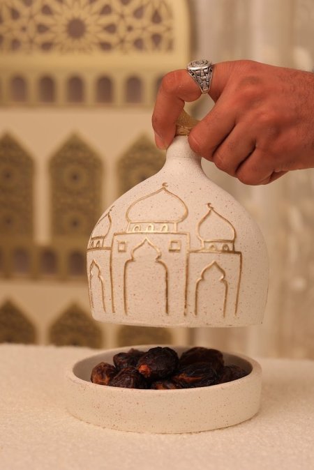 AMWAJ-22 علبة تقديم شكل قبة مسجد