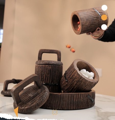 Africano-7 طقم سكريات مع صينيه