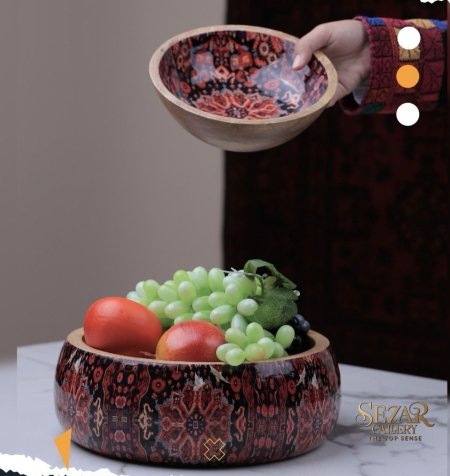 AFGANI 4 طقم جاط فواكة مع صحن تقديم