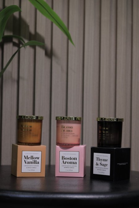 شمع معطر مع غطاء ذهبي  5435-2