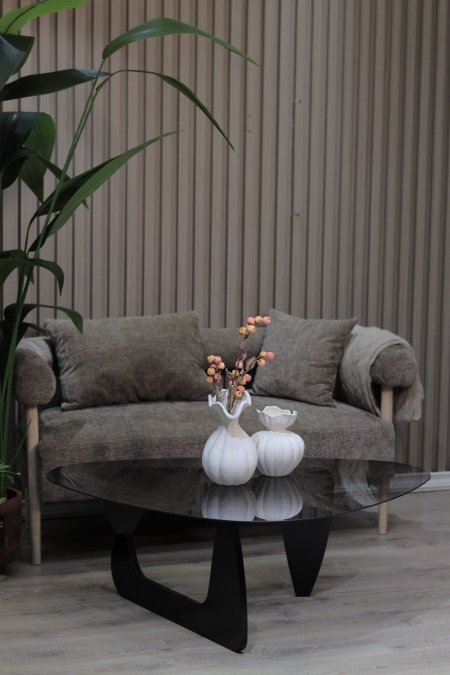 طاولة وسط زجاج وخشب الحجم الأصغر  Versa 4