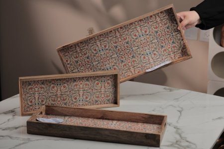 طقم صواني تقديم ثلاثي Rahaf 17