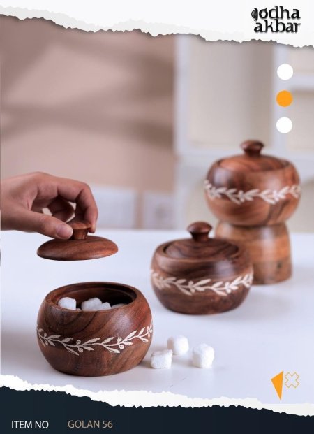 صحن مجففات  مع غطاء من خشب الأكاسيا الطبيعي GOLAN 56