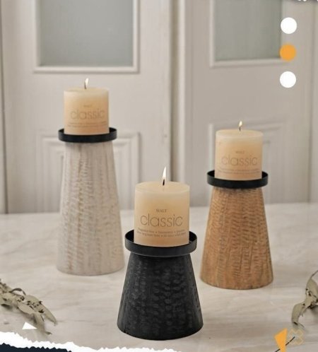 Tia-14 طقم شمعدان خشبي