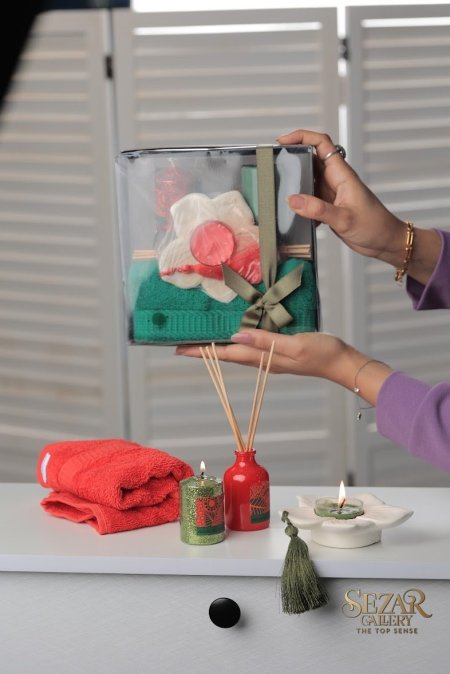 SETHOFY-08 بكج منشفه مع معطر وشمع