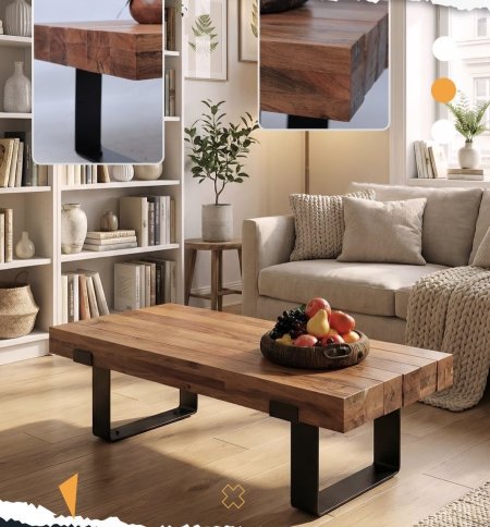 Sila-50 طاولة من خشب الأكاسيا