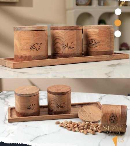 Sila-33 طقم سكريات مع صينيه